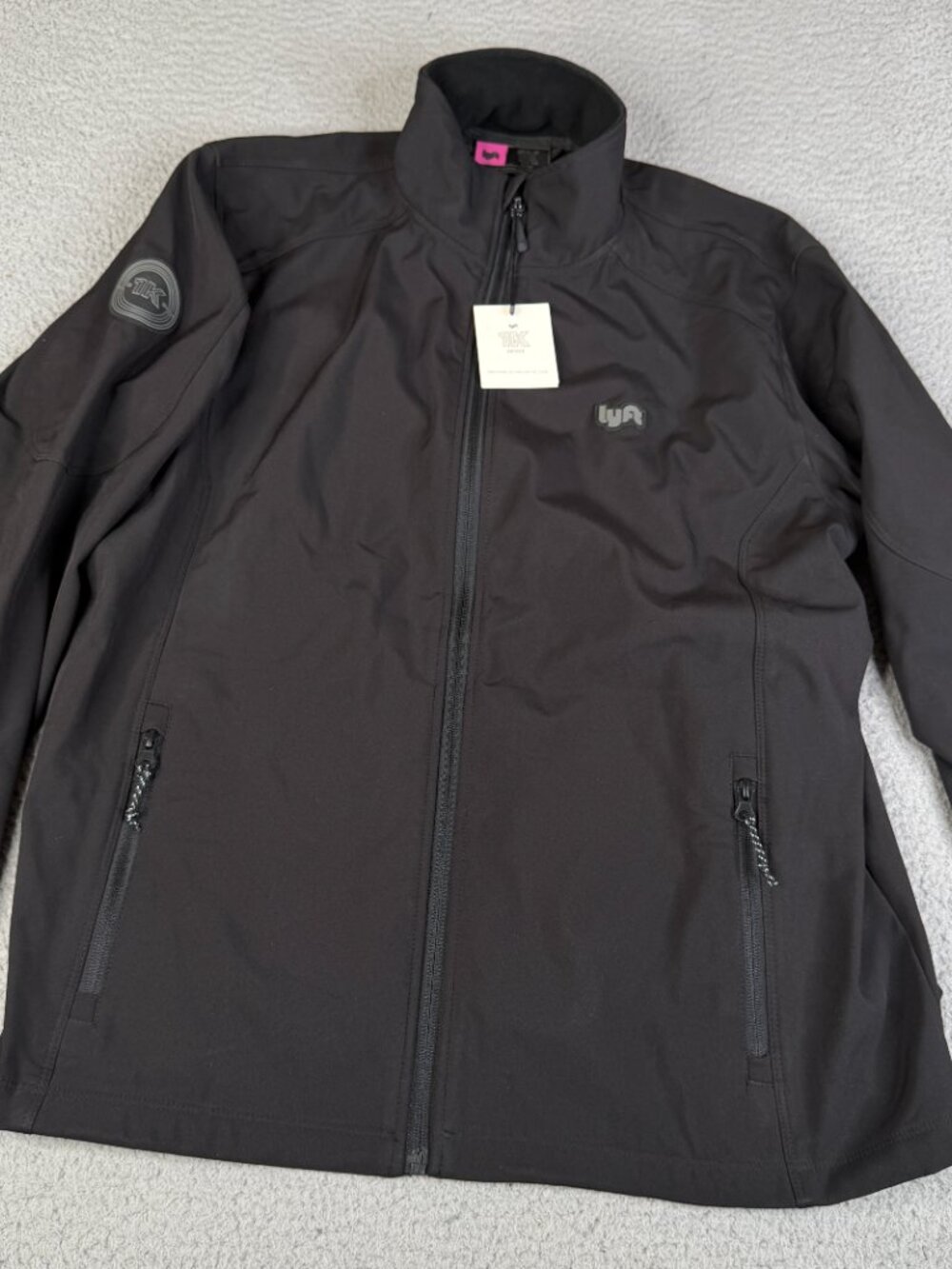 LYFT 1K Mens Jacket XL Black Softshell Full Zip Lined